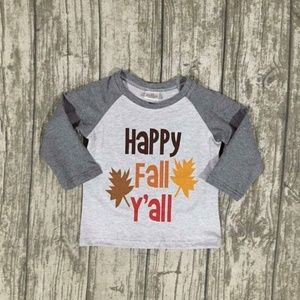 "Happy Fall Y'all" Boy's Graphic Tee